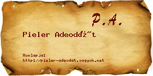 Pieler Adeodát névjegykártya